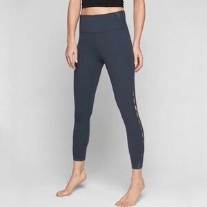 Athleta High Rise Peekaboo 7/8 Leggings Gray Size Small